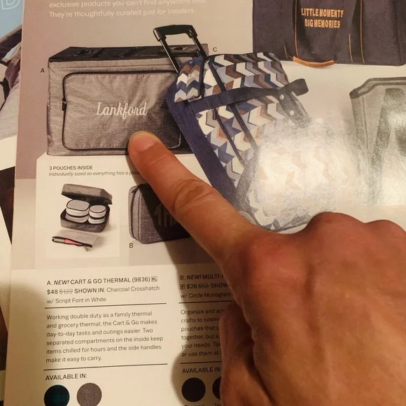 Thirty-One Cart & Go Thermal in Charcoal - Picture 3 of 6